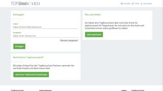 
                            4. TopBonusCard — Anmelden — TopBonusCard