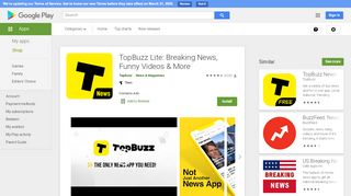 
                            9. Topbuzz Lite: Breaking News, Videos & Funny GIFs - Apps on Google ...
