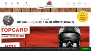 
                            11. TOPCARD - die neue starke Bündner Karte | News aus Arosa ...