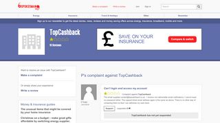 
                            9. TopCashback - Can't login and access my account - Complaints ...