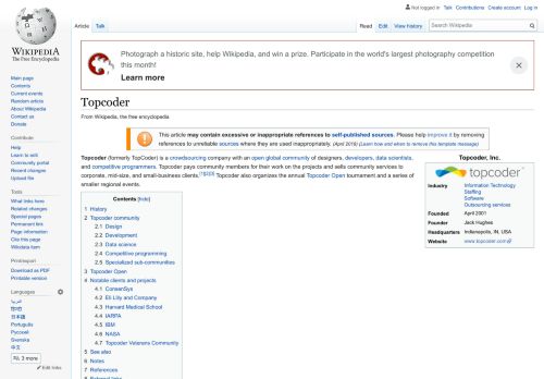 
                            5. Topcoder - Wikipedia