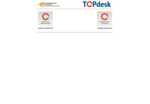 
                            13. Topdesk | Hanzehogeschool Groningen