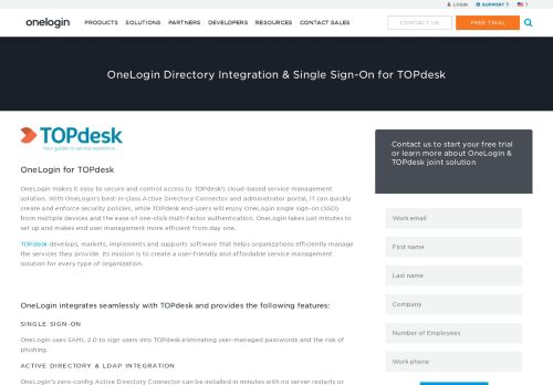 
                            10. TOPdesk SAML Single Sign-On (SSO) - TOPdesk Active Directory ...