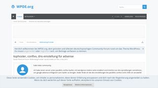 
                            9. tophoster, confixx, dns einstellung für adsense | WPDE.org Forum