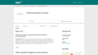 
                            10. TOPHOTELPROJECTS GmbH als Arbeitgeber | XING Unternehmen