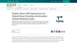 
                            9. Topia's New HR Experience on Topia Move Provides Actionable ...