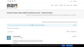 
                            9. Topic: Amazon Instant Video AddOn funktioniert nicht – falsche ...