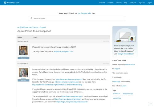 
                            10. Topic: Apple iPhone 4s not supported | WordPress.com Forums