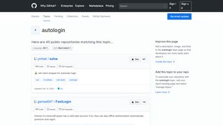 
                            2. Topic: autologin · GitHub