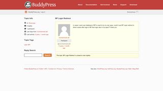 
                            4. Topic: BP Login Redirect · BuddyPress.org