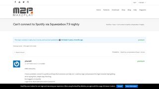 
                            8. Topic: Can't connect to Spotify via Squeezebox 7.9 nighty | Max2Play