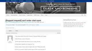 
                            11. Topic: can't enter chat room | DNR 2.0 - Derek and Romaine