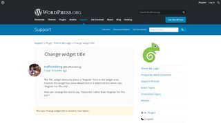 
                            2. Topic: Change widget title | WordPress.org