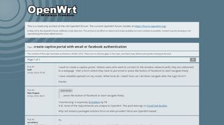 
                            3. Topic: create captive portal with email or facebook authentication ...