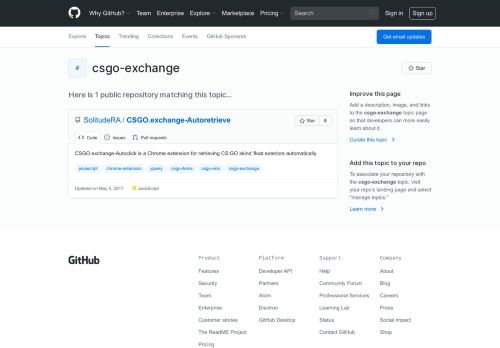 
                            8. Topic: csgo-exchange · GitHub