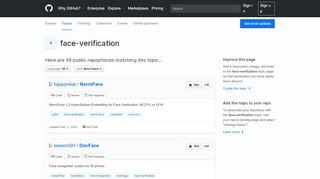 
                            3. Topic: face-verification · GitHub