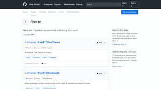 
                            13. Topic: firertc · GitHub