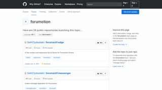 
                            9. Topic: forumotion · GitHub