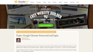 
                            11. Topic: Google Chrome Password and login - Doodlekit