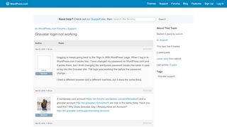 
                            9. Topic: Gravatar login not working | WordPress.com Forums
