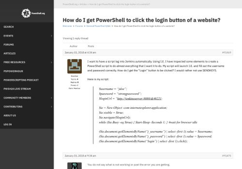 
                            6. Topic: How do I get PowerShell to click the login button of a ...