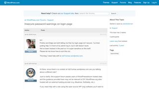 
                            5. Topic: Insecure password warnings on login page | WordPress.com Forums