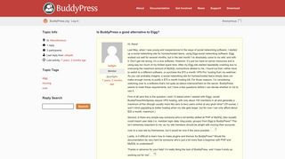 
                            12. Topic: Is BuddyPress a good alternative to Elgg? · BuddyPress.org