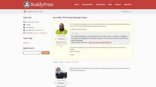
                            12. Topic: Issue With YITH Frontend Manager Plugin · BuddyPress.org