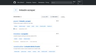 
                            7. Topic: linkedin-scraper · GitHub