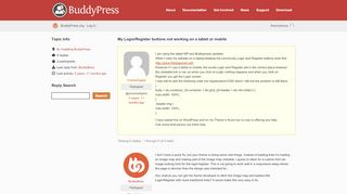
                            6. Topic: My Login/Register buttons not working on a tablet or mobile ...