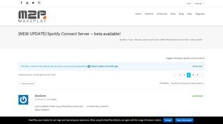 
                            12. Topic: [NEW UPDATE] Spotify Connect Server – beta available ...