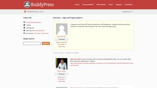 
                            1. Topic: Nouveau – login and logout option? · BuddyPress.org