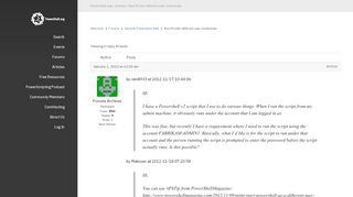 
                            10. Topic: Run PS with different user credentials | PowerShell.org