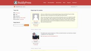 
                            9. Topic: Single login for multisite · BuddyPress.org