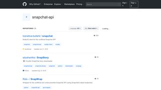 
                            11. Topic: snapchat-api · GitHub