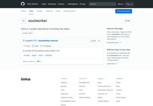 
                            1. Topic: soulworker · GitHub