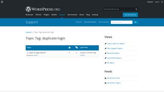 
                            11. Topic Tag: duplicate login | WordPress.org