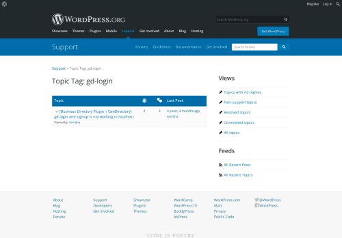 
                            10. Topic Tag: gd-login | WordPress.org