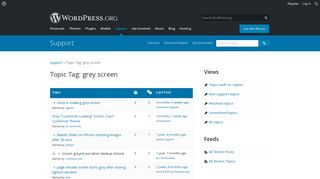 
                            1. Topic Tag: grey screen | WordPress.org