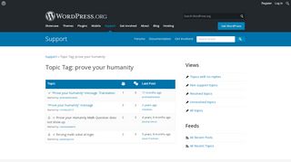 
                            8. Topic Tag: prove your humanity | WordPress.org