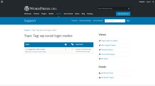 
                            10. Topic Tag: wp social login viadeo | WordPress.org