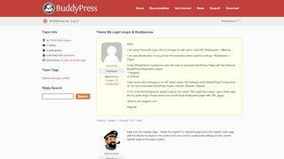 
                            9. Topic: Theme My Login plugin & Buddypress · BuddyPress.org
