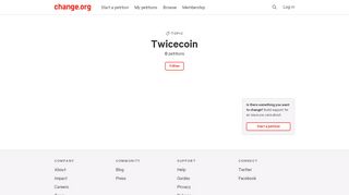 
                            1. Topic · Twicecoin · Change.org