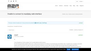 
                            1. Topic: Unable to connect to max2play web interface | Max2Play
