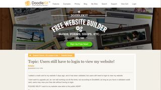 
                            6. Topic: Users still have to login to view my website! - Doodlekit