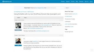 
                            3. Topic: Using Scribefire with my new Wordpress Domain http ...