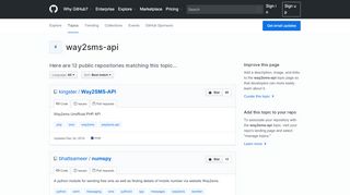 
                            12. Topic: way2sms-api · GitHub