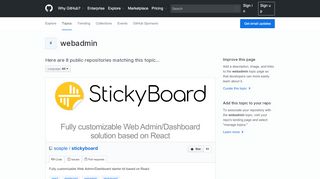 
                            12. Topic: webadmin · GitHub