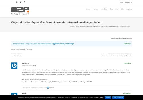 
                            13. Topic: Wegen aktueller Napster-Probleme: Squeezebox-Server ...