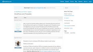 
                            6. Topic: WordPress and Pressable | WordPress.com Forums